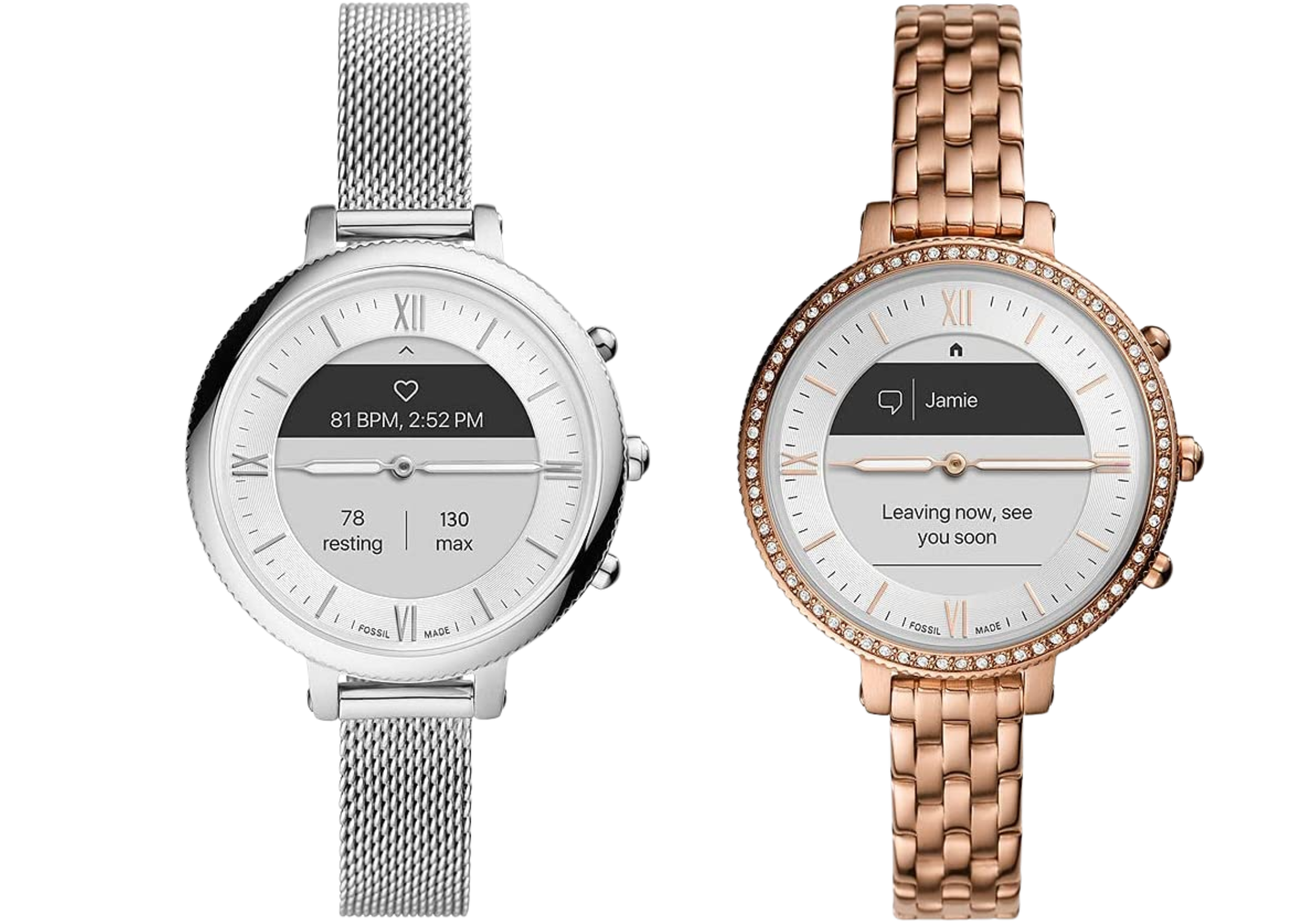 montre hybride femme fossil monroe